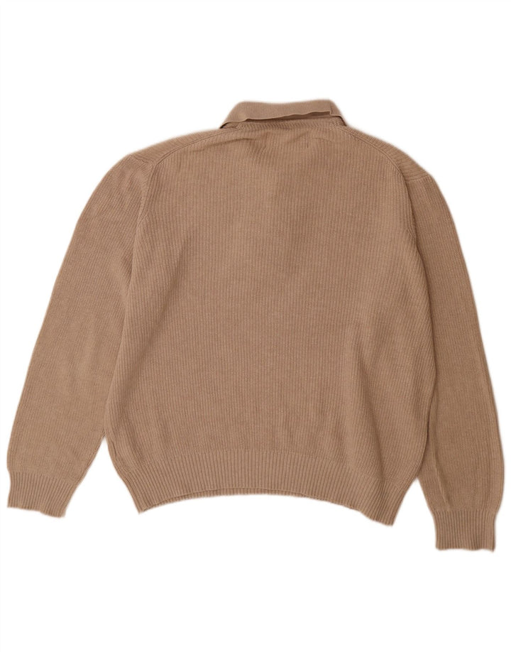 Marks & Spencer maglione da uomo con collo a polo blu Harbour grande beige