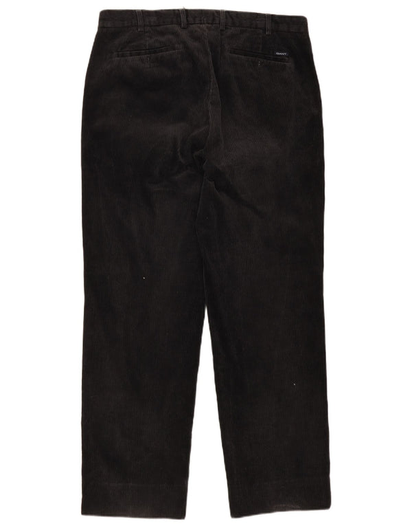 Pantaloni dritti da uomo in velluto a coste Gant W36 L32 cotone nero