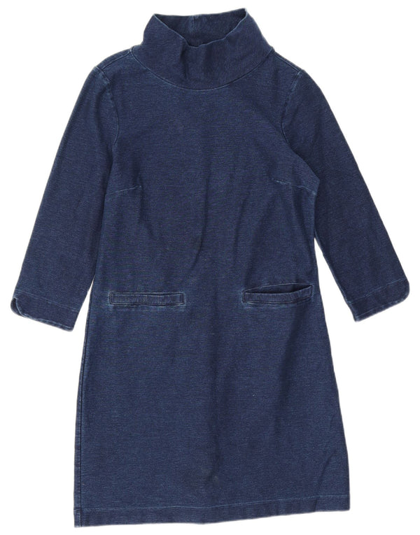 Abito in denim con maniche a 3/4 da donna Boden UK 8 piccolo in cotone blu navy