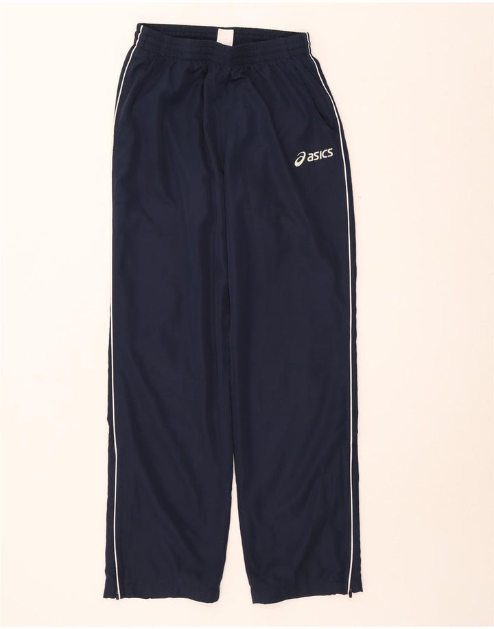 Pantaloni da tuta da uomo Asics medi in poliestere blu navy