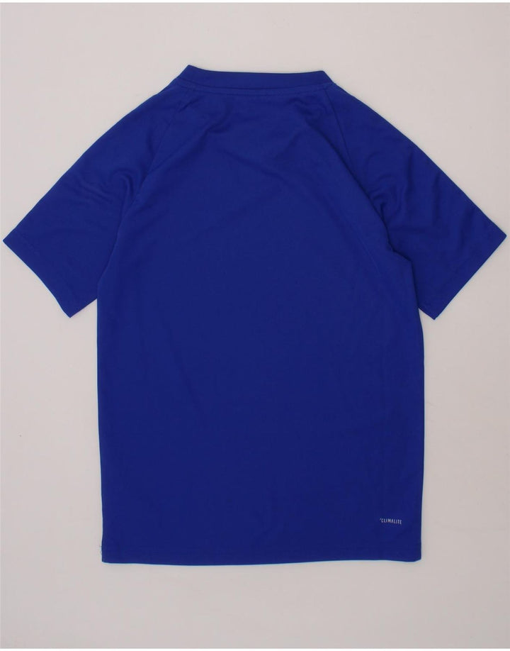 ADIDAS Boys Climalite T-Shirt Top 9-10 Years Blue Polyester Vintage Adidas and Second-Hand Adidas from Messina Hembry 