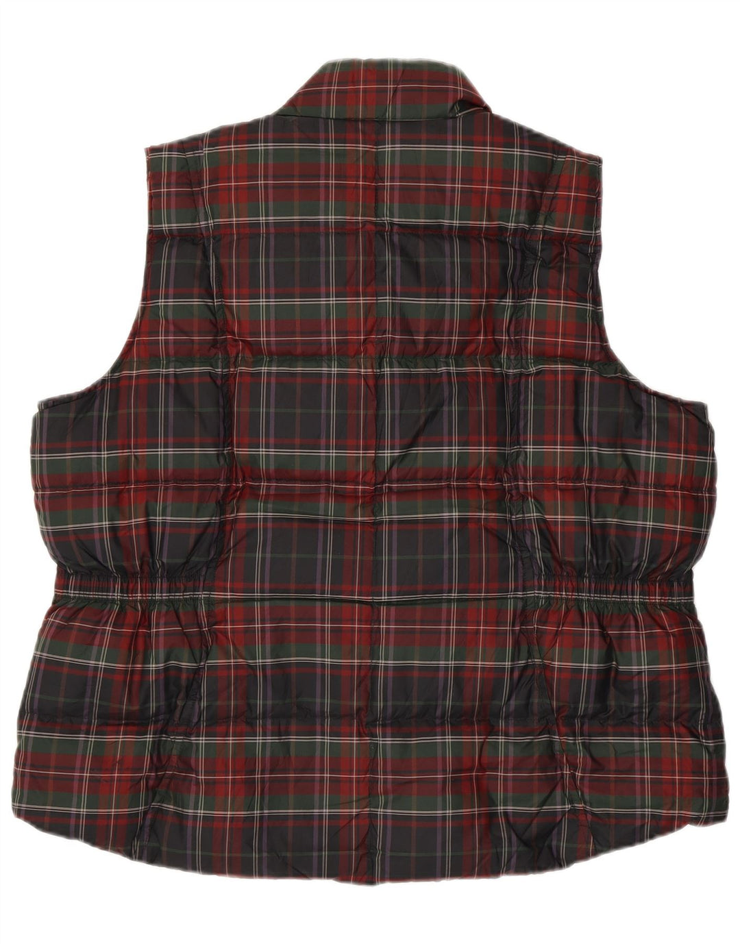 Gilet imbottito da donna EDDIE BAUER UK 20 2XL Poliestere a quadri rosso