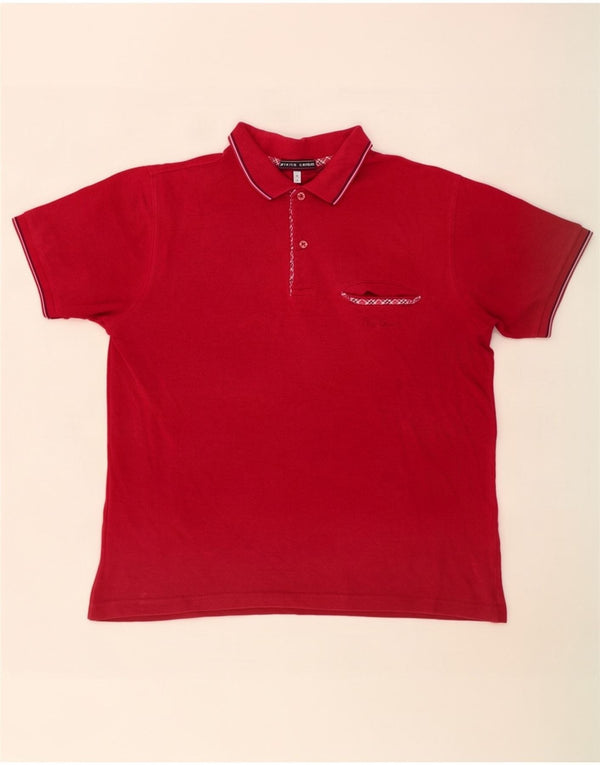 Polo da uomo Pierre Cardin grande in cotone rosso