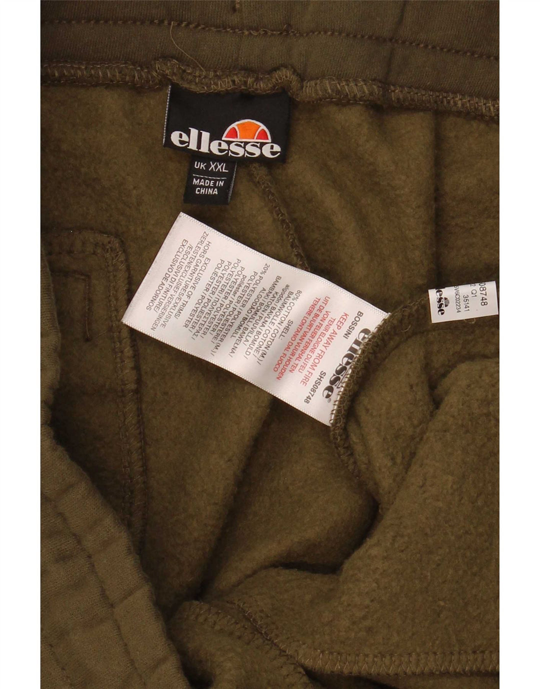 Pantaloncini sportivi grafici da uomo Ellesse 2XL cotone kaki