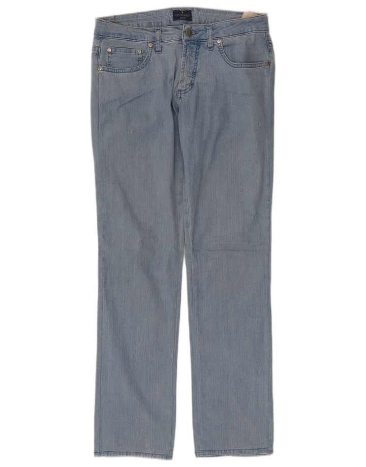 TRUSSARDI Womens Straight Jeans W27 L29 Blue Cotton