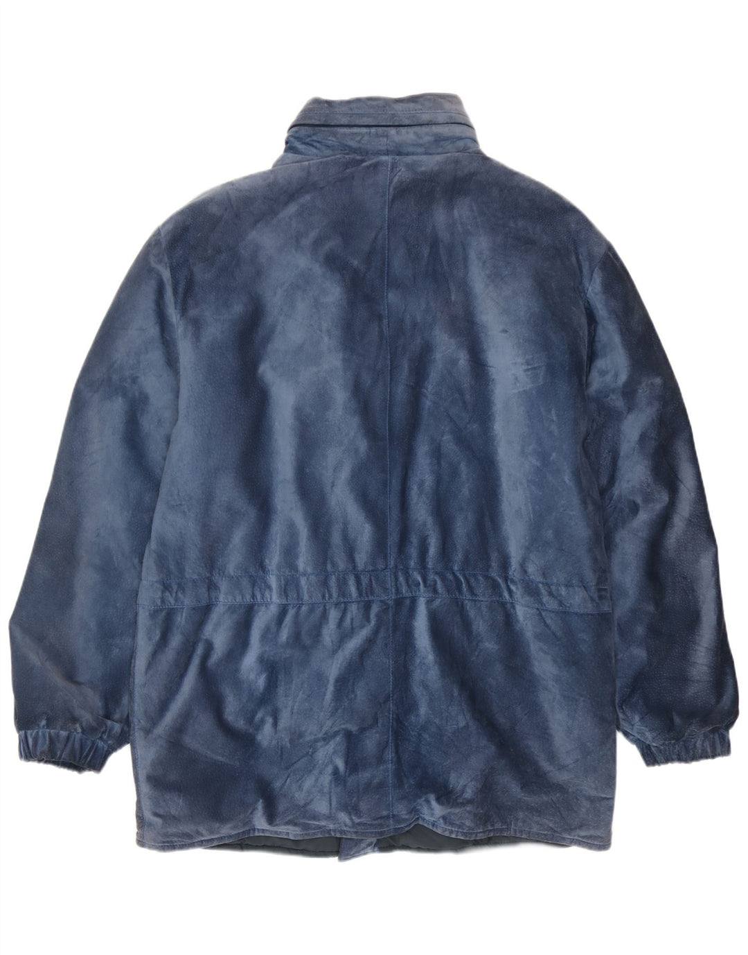 Giacca vintage in pelle scamosciata da uomo IT 50 grande blu modal