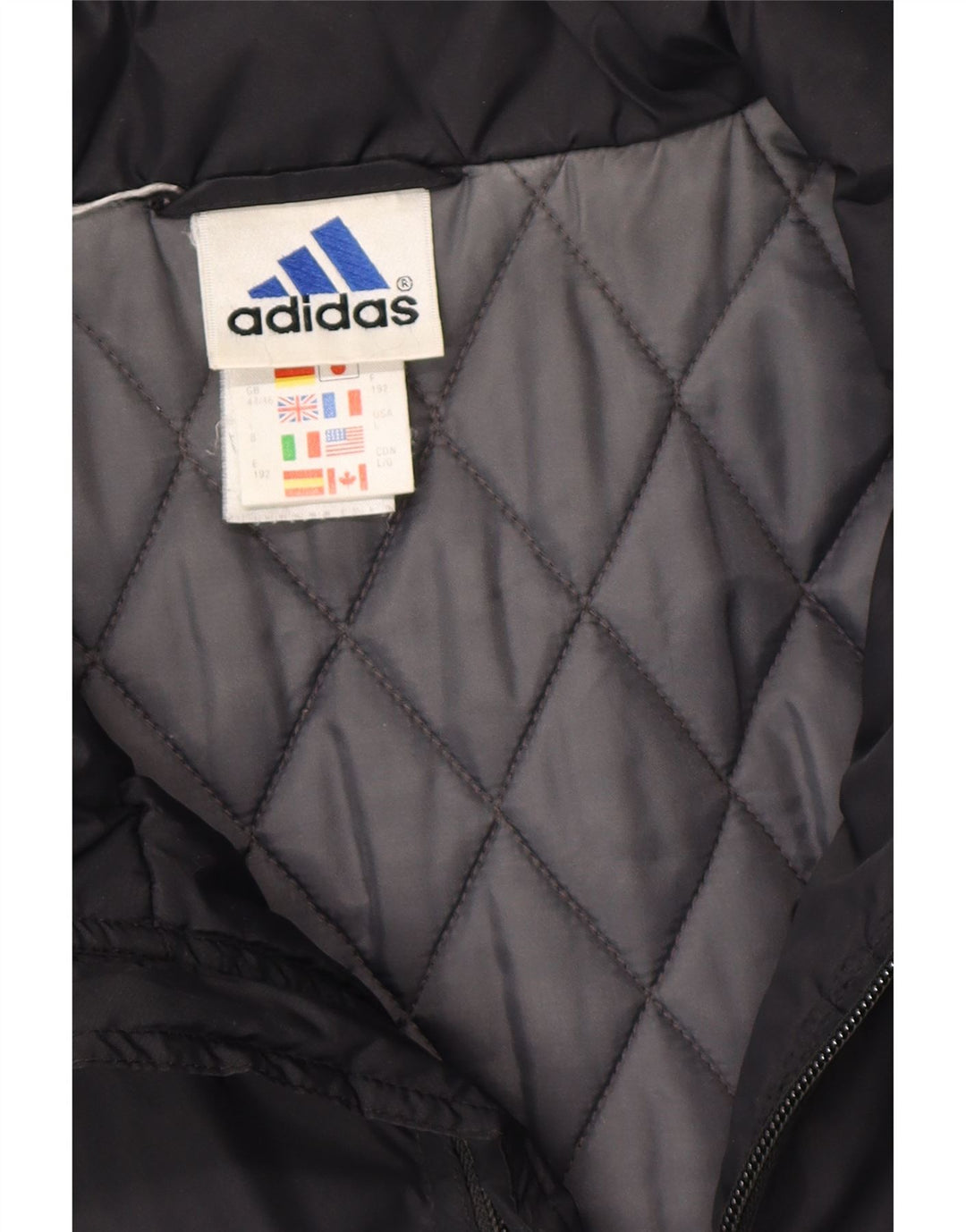 Giacca a vento Adidas da uomo vestibilità ampia UK 44/46 grande nera in poliammide