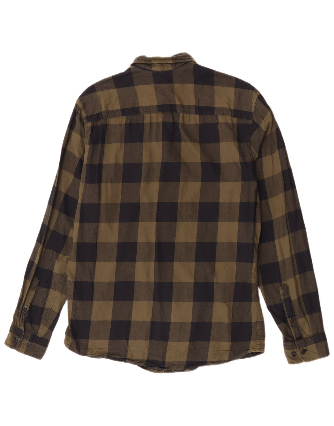 Jack & Jones Camicia da uomo in flanella di cotone a quadretti kaki medio