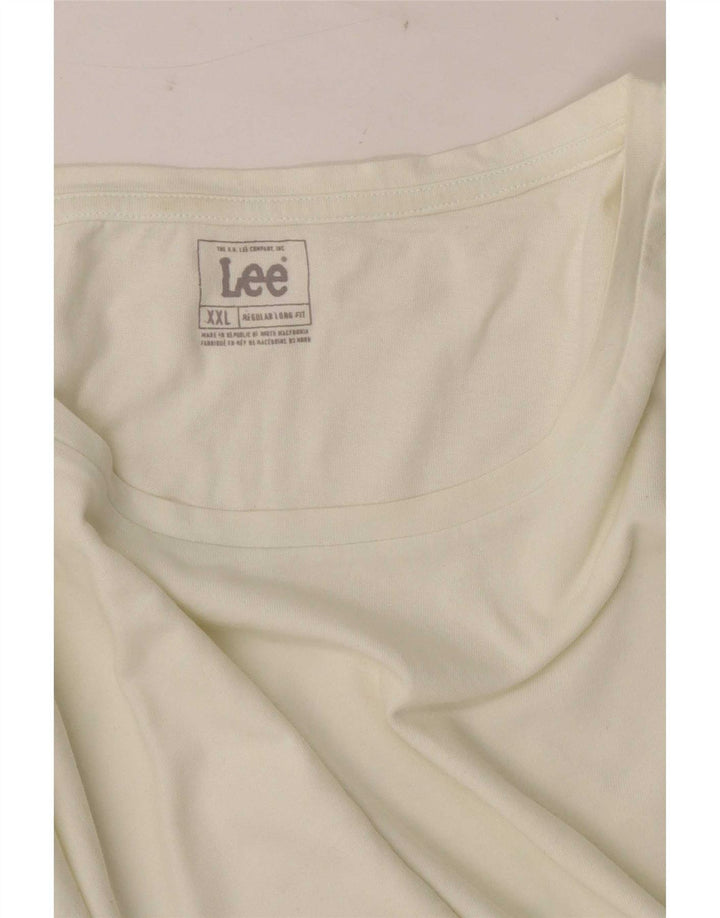 Maglietta lunga da uomo Lee Regular Fit 2XL Bianca