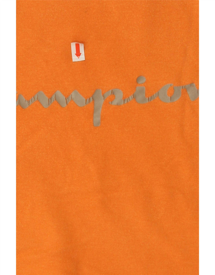 CHAMPION Mens Graphic T-Shirt Top XL Orange Vintage Champion and Second-Hand Champion from Messina Hembry 
