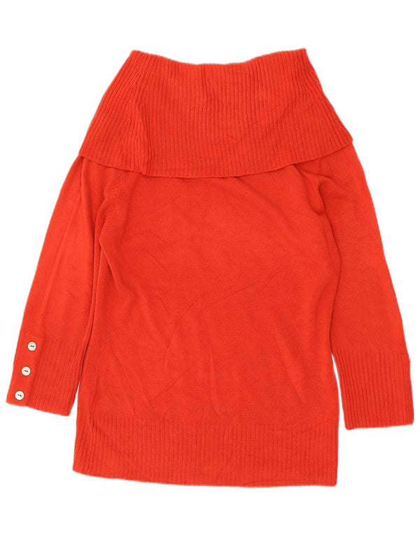 Maglione maglione a collo alto da donna Per Una UK 14 Acrilico arancione medio