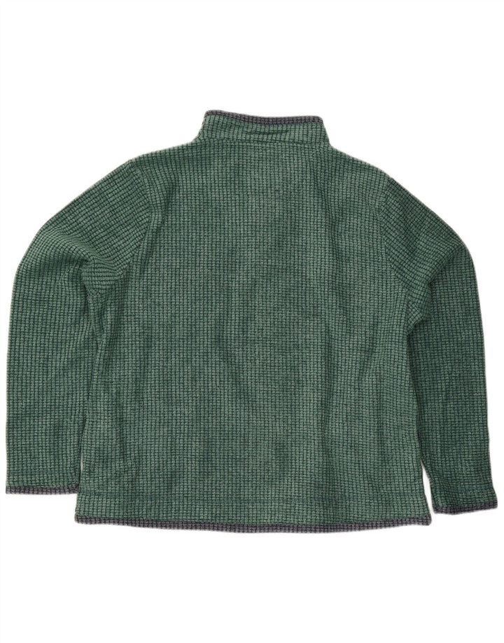 Maglione in pile da uomo con collo con zip Weird Fish XL verde poliestere