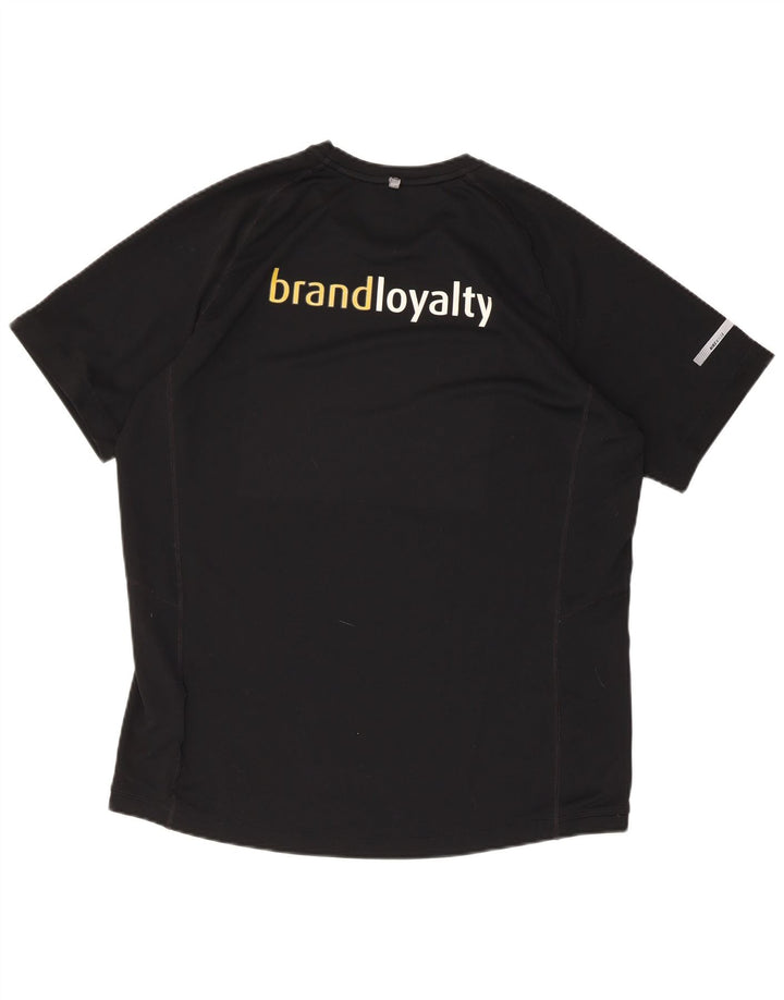 T-shirt grafica Nike Dri Fit da uomo, grande, in poliestere nero