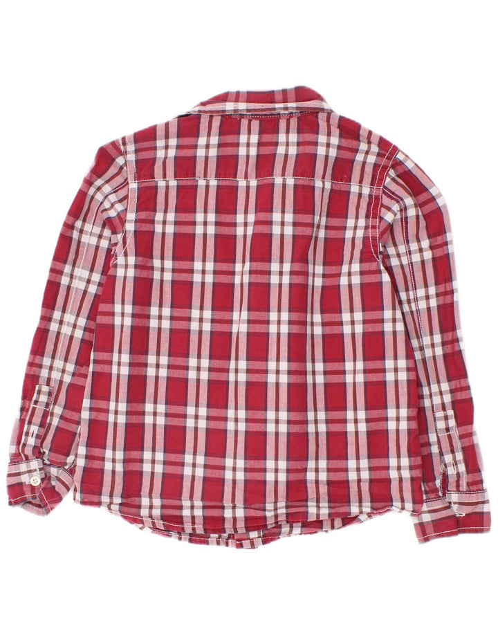 Camicia grafica Benetton per ragazzi 3-4 anni a quadri rossi