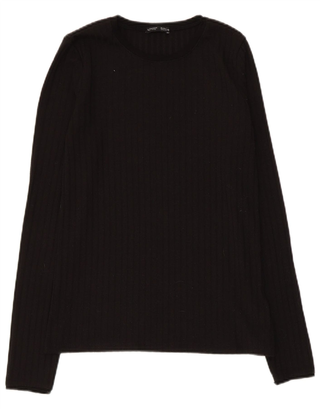 Top Zara da donna a maniche lunghe UK 12 medio nero