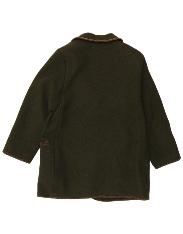 Giacca blazer vintage da donna a 4 bottoni UK 12 verde medio