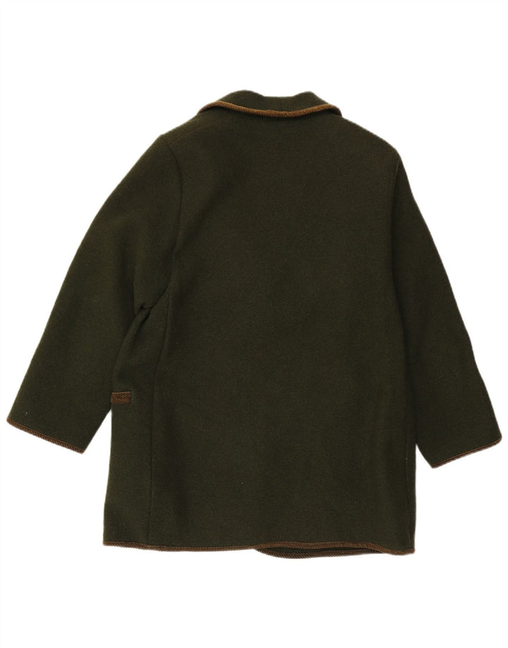 Giacca blazer vintage da donna a 4 bottoni UK 12 verde medio