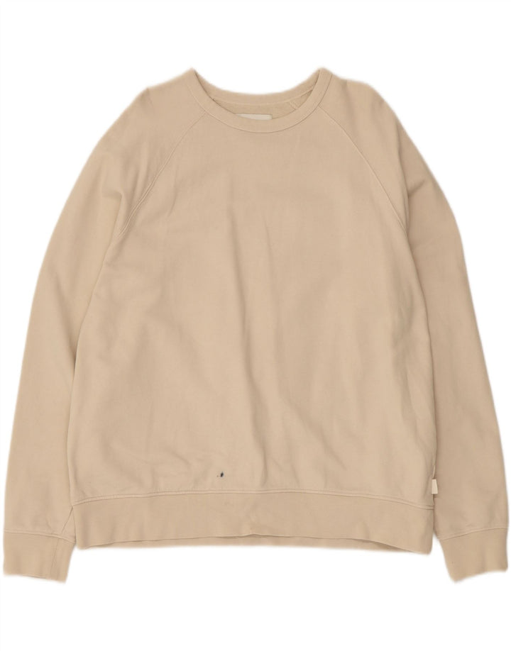 Felpa da donna Marks & Spencer UK 16 grande cotone beige