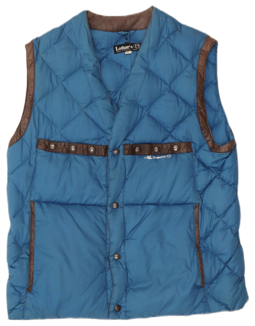 Gilet imbottito da uomo Lothars UK 42 XL cotone blu
