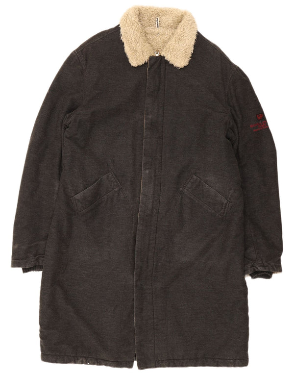 Cappotto Sherpa da uomo Meltin' Pot UK 42 XL Cotone grigio