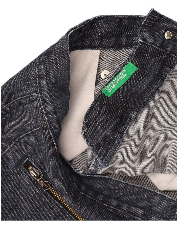 Gonna in denim da donna Benetton W32 grande blu navy