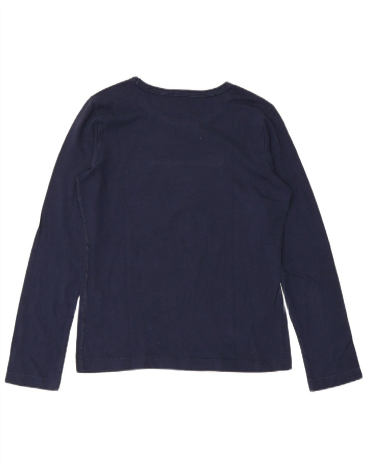 CHAMPION Top da donna a maniche lunghe UK 8 Small in cotone blu navy