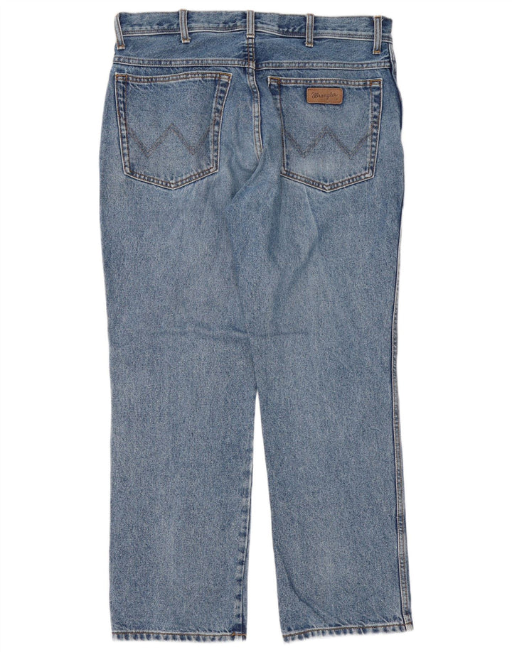 Jeans dritti da uomo Wrangler vestibilità regolare W36 L30 cotone blu