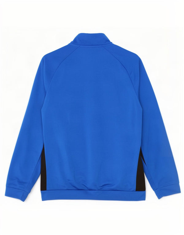 Giacca da tuta grafica da ragazzo Puma 7-8 anni in poliestere color block blu