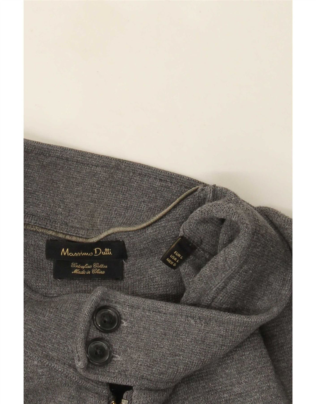 Maglione cardigan da donna Massimo Dutti UK 16 grande grigio