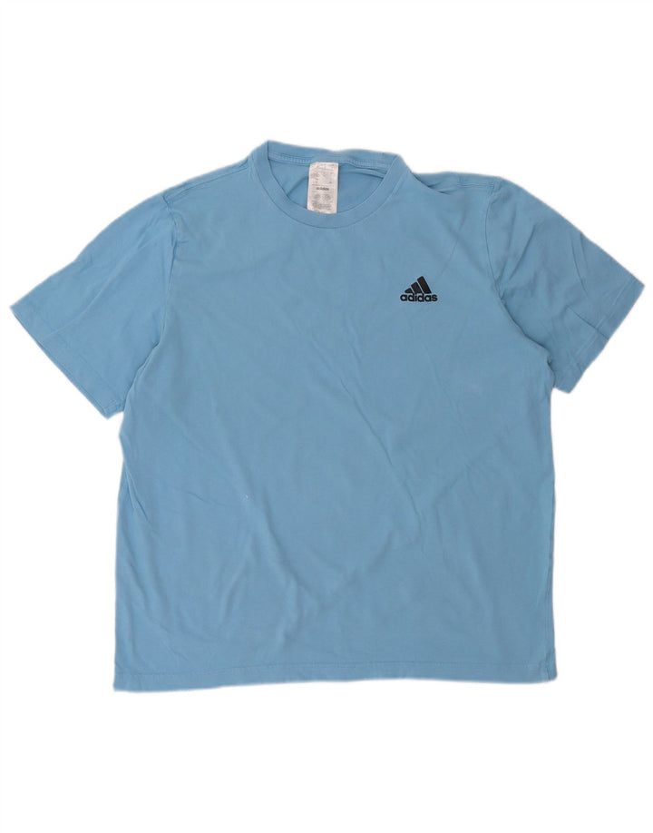 Maglietta Adidas da uomo Top Large in cotone blu