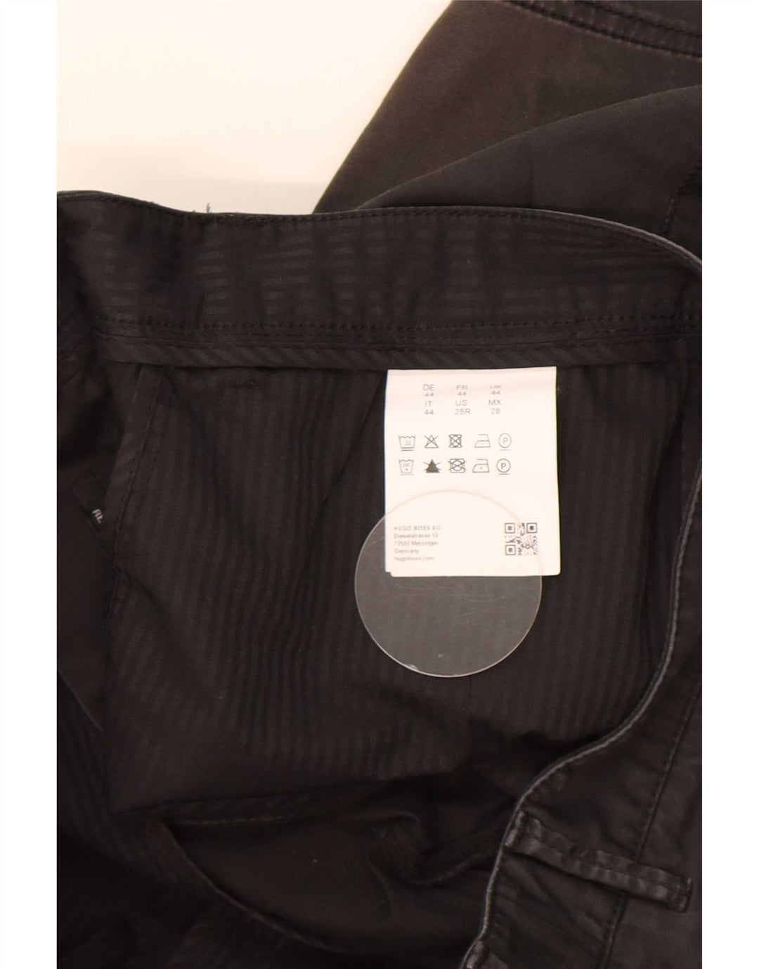 Pantaloncini chino da uomo Hugo Boss W28 piccoli in cotone nero