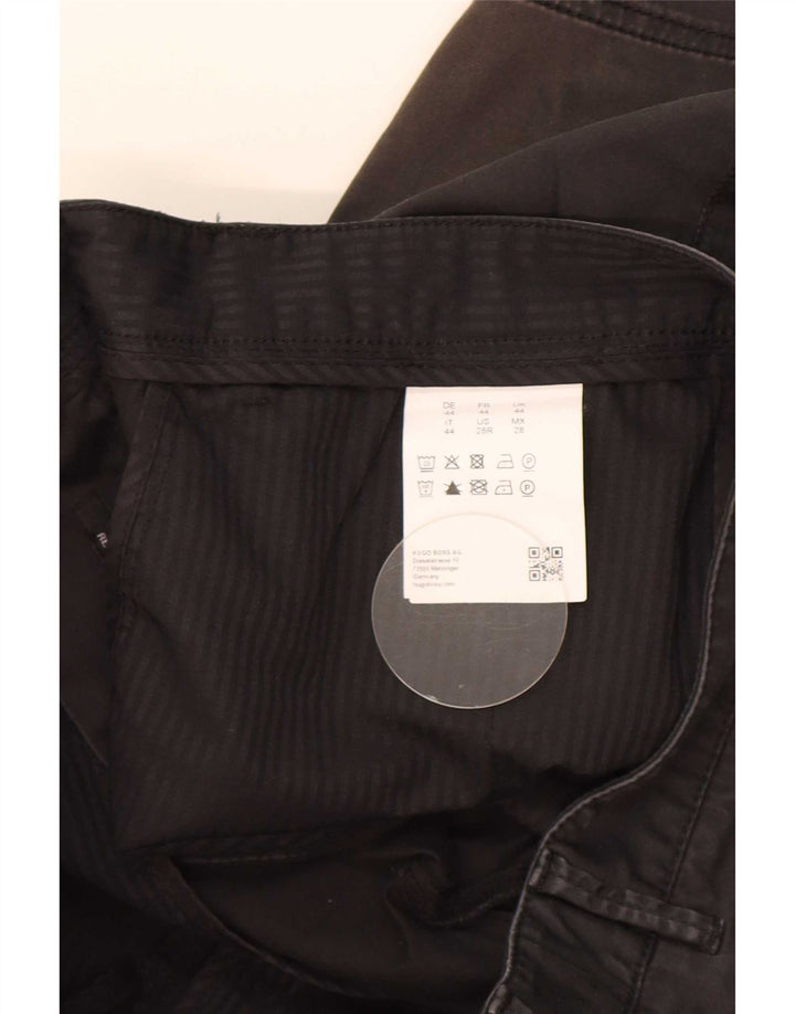 Pantaloncini chino da uomo Hugo Boss W28 piccoli in cotone nero
