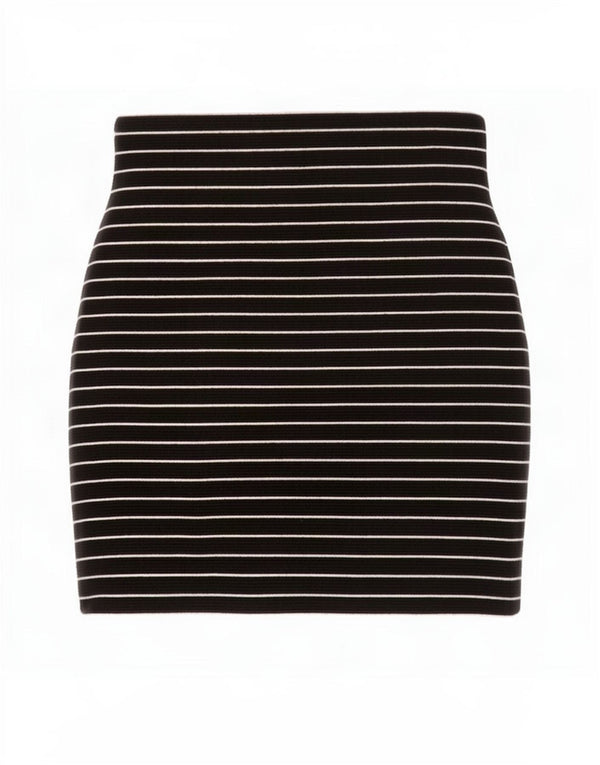 Minigonna Zara Trafaluc da donna piccola W26 a righe nere
