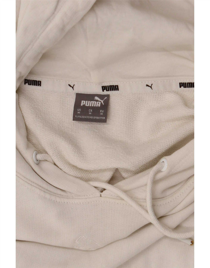 Maglione con cappuccio corto da donna Puma UK 14 medio bianco