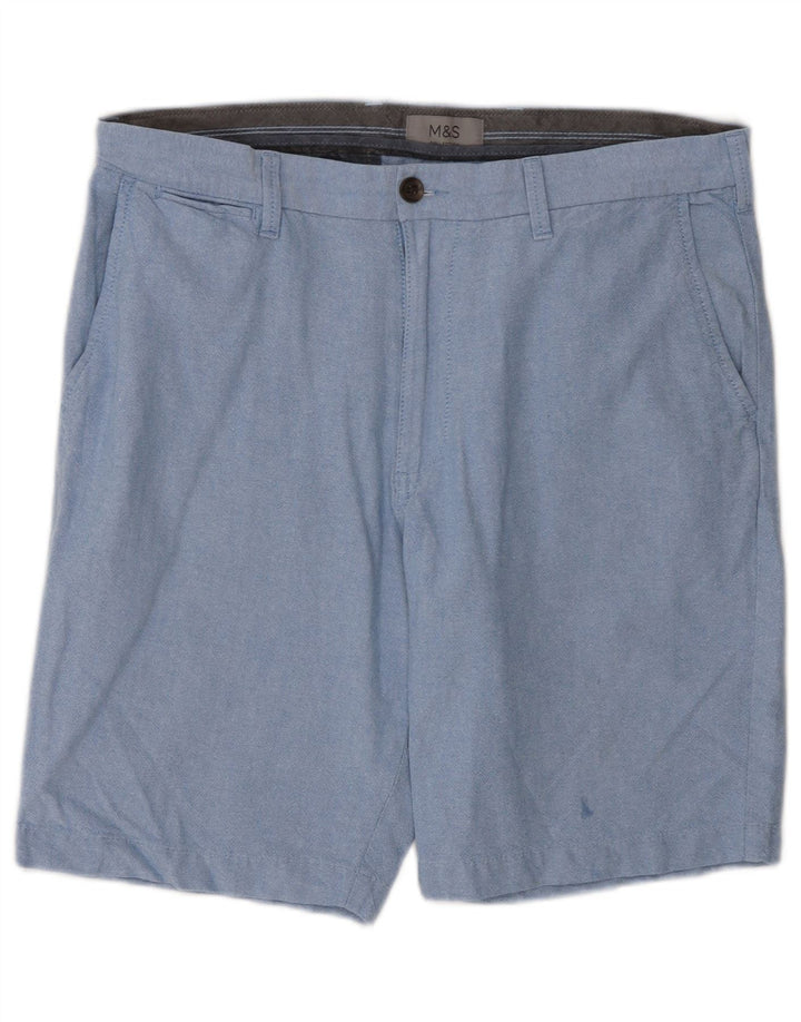 Pantaloncini chino da uomo Marks & Spencer W34 grandi in cotone blu
