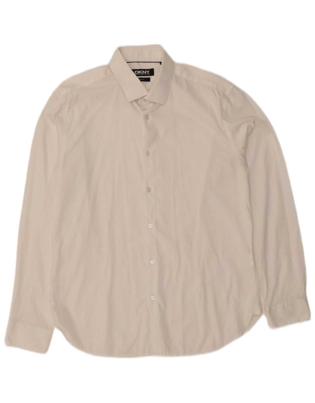 Camicia DKNY da uomo slim fit taglia 16 1/2 grande cotone bianco