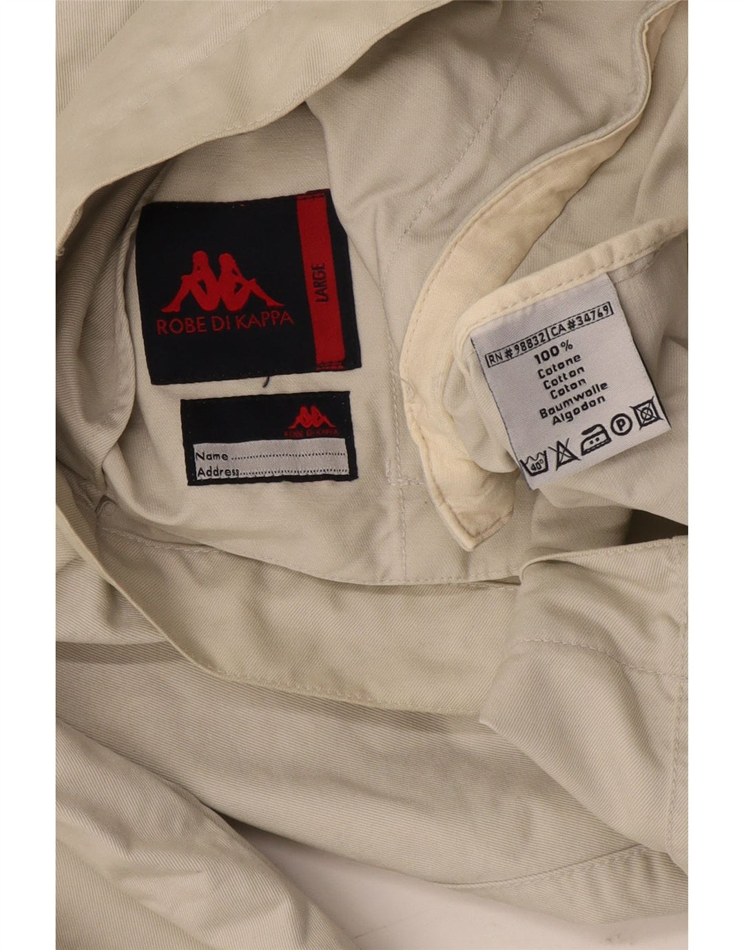 Giubbotto bomber da uomo Kappa UK 40 grande cotone beige