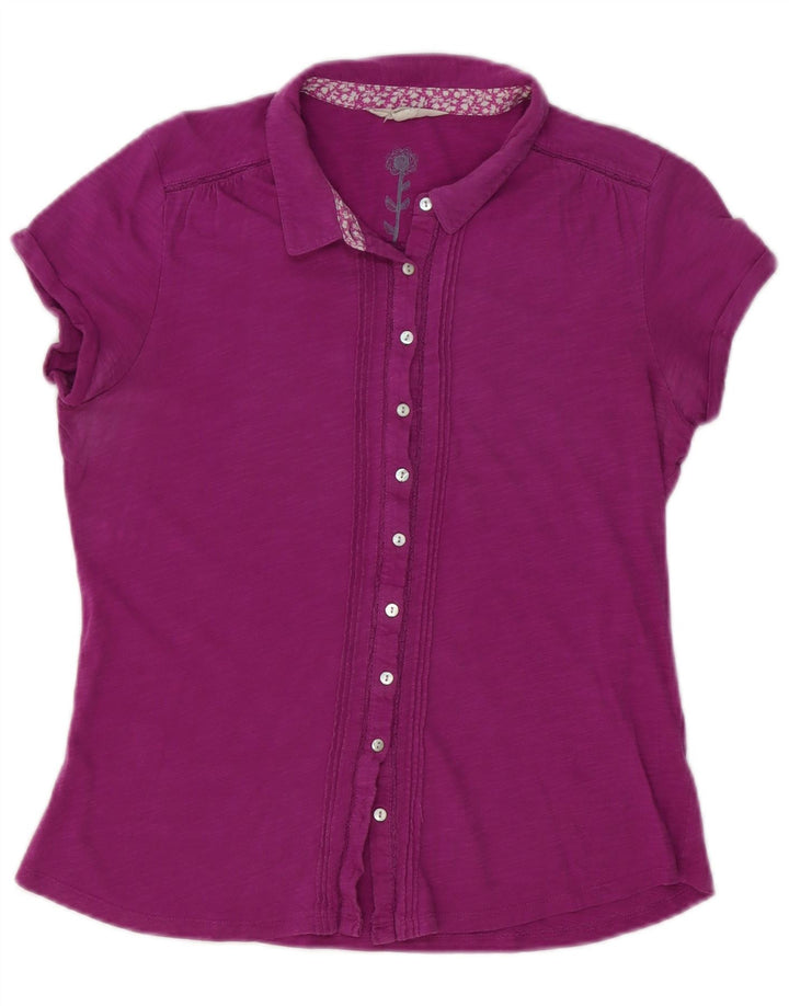 Camicia a maniche corte da donna White Stuff UK 12 Cotone viola medio