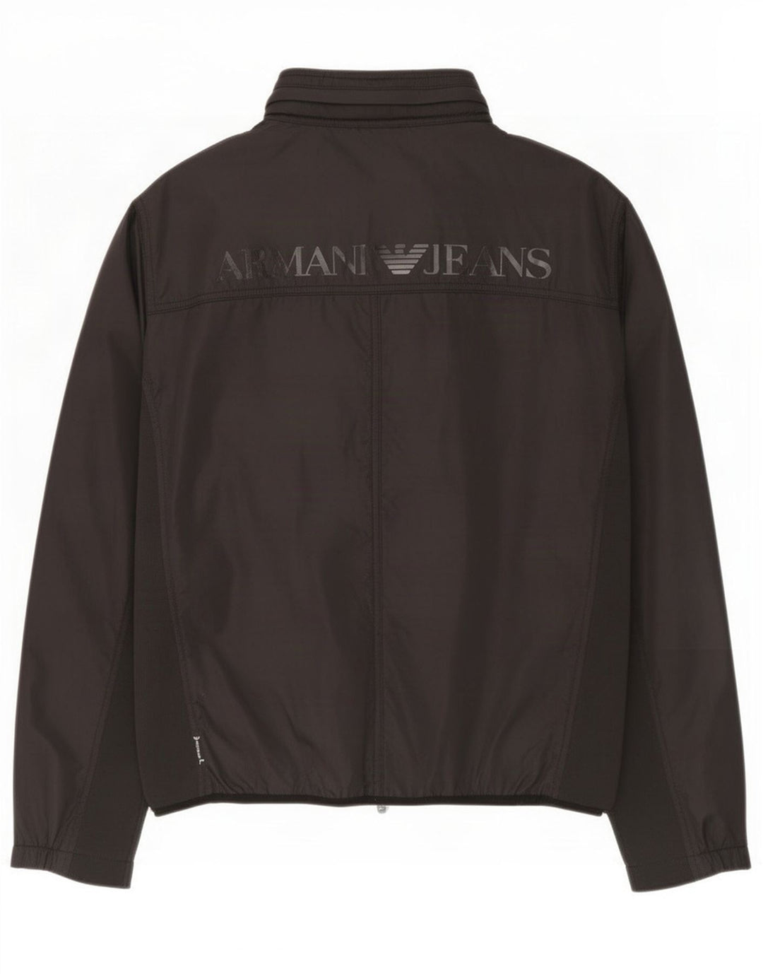 Giacca da ginnastica grafica da uomo Armani Jeans grande nera in poliammide