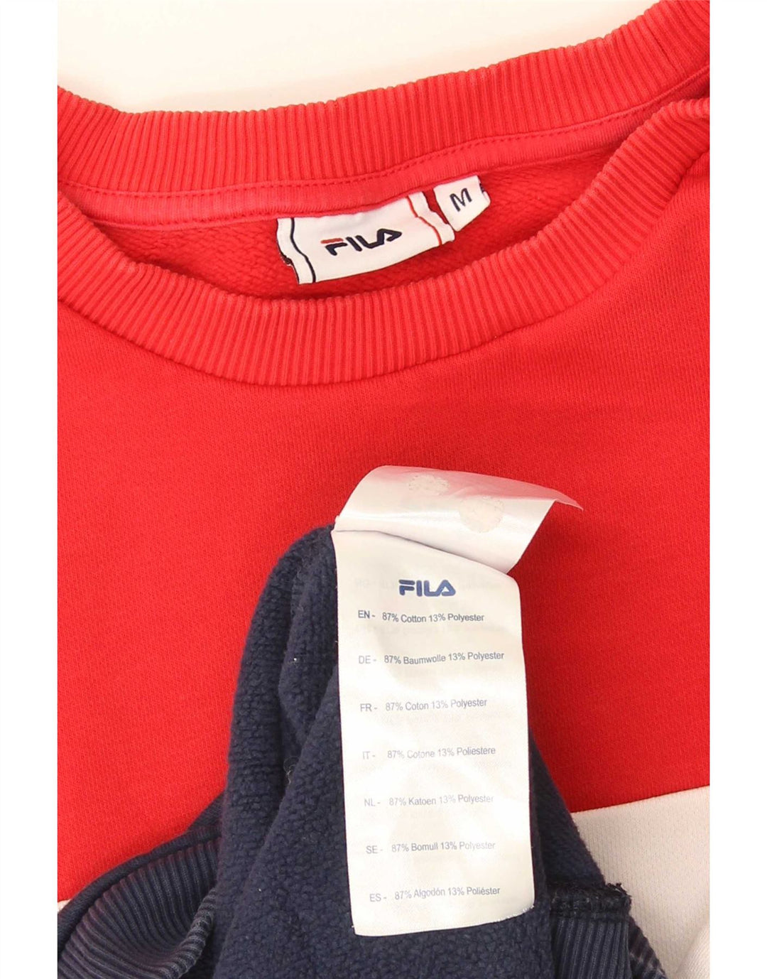 Fila Felpa grafica da uomo Maglione in cotone color block medio multicolore
