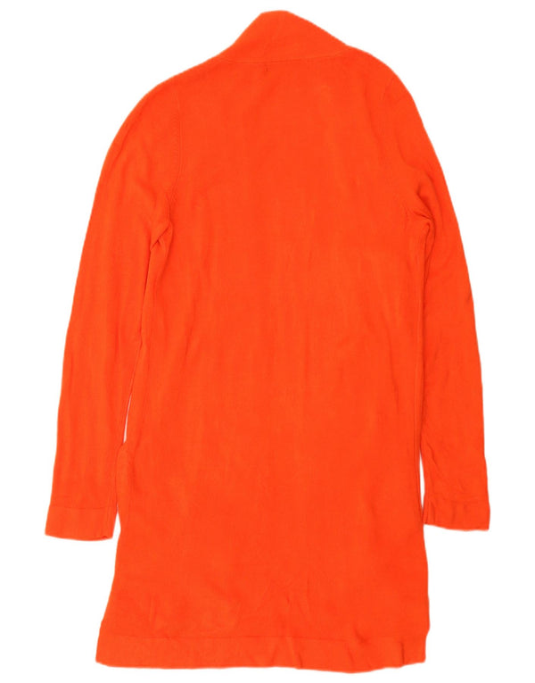 Maglione cardigan aperto lungo da donna Marks & Spencer UK 12 Arancione medio