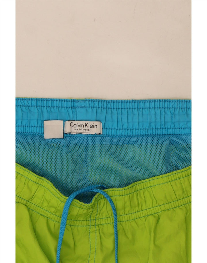 Pantaloncini da bagno grafici da donna Calvin Klein UK 14 verde medio