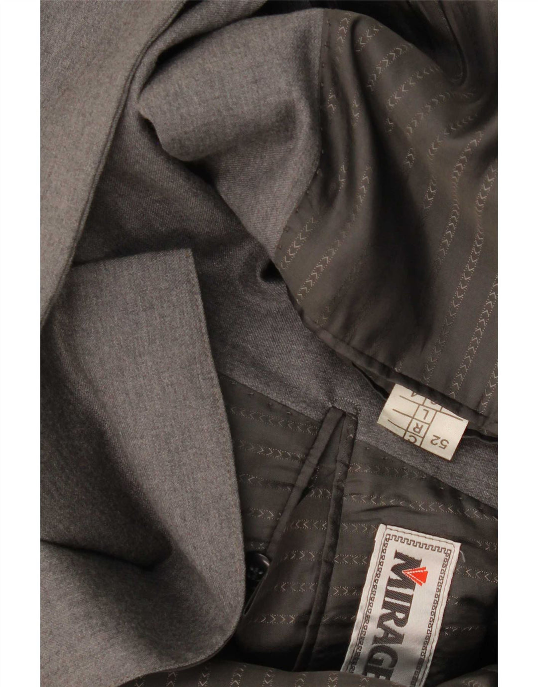 Giacca blazer doppiopetto da uomo Mirage IT 52 XL in lana merino grigia