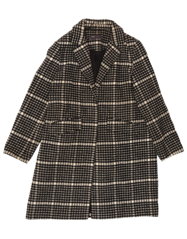 Soprabito da donna Marks & Spencer vestibilità ampia UK 18 XL poliestere nero a quadri