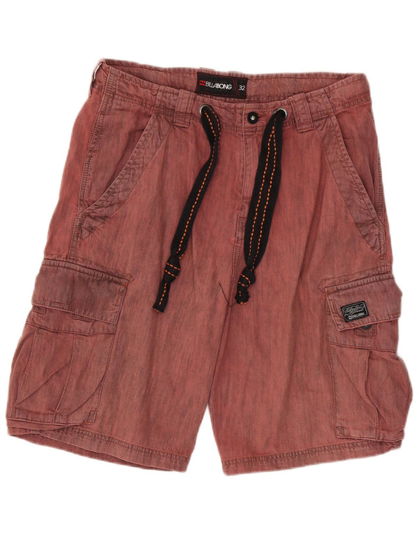 Pantaloncini cargo da uomo Billabong W32 cotone rosso medio