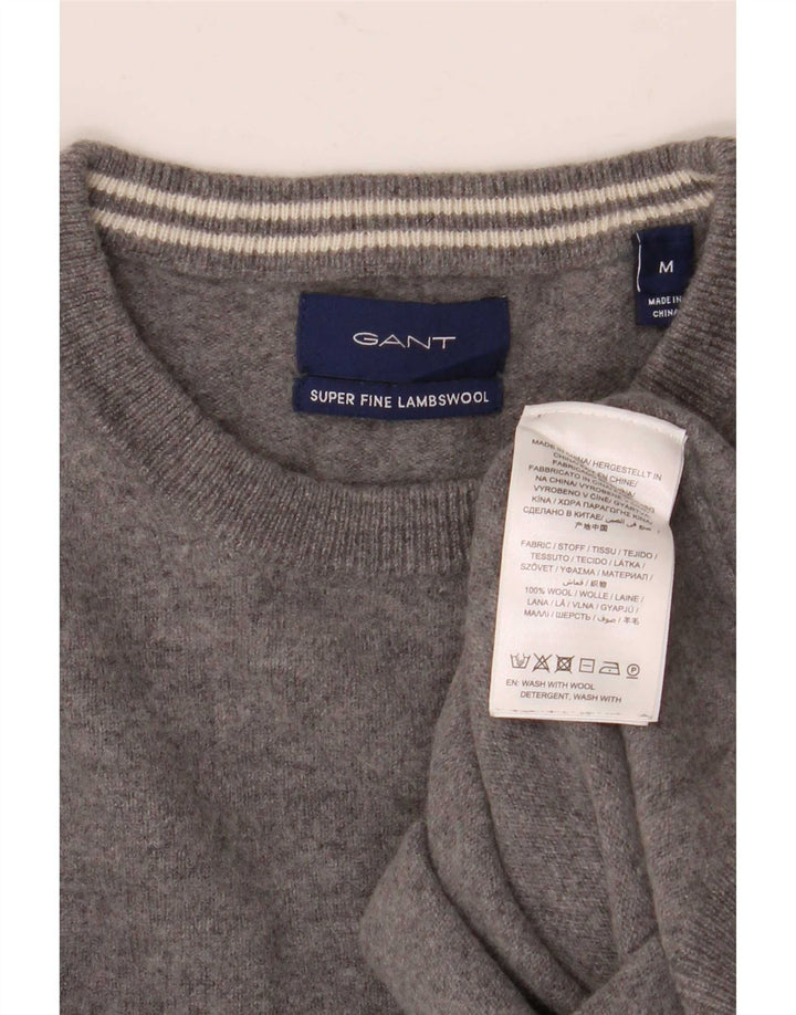 Maglione maglione girocollo da donna Gant UK 14 Lana grigio medio