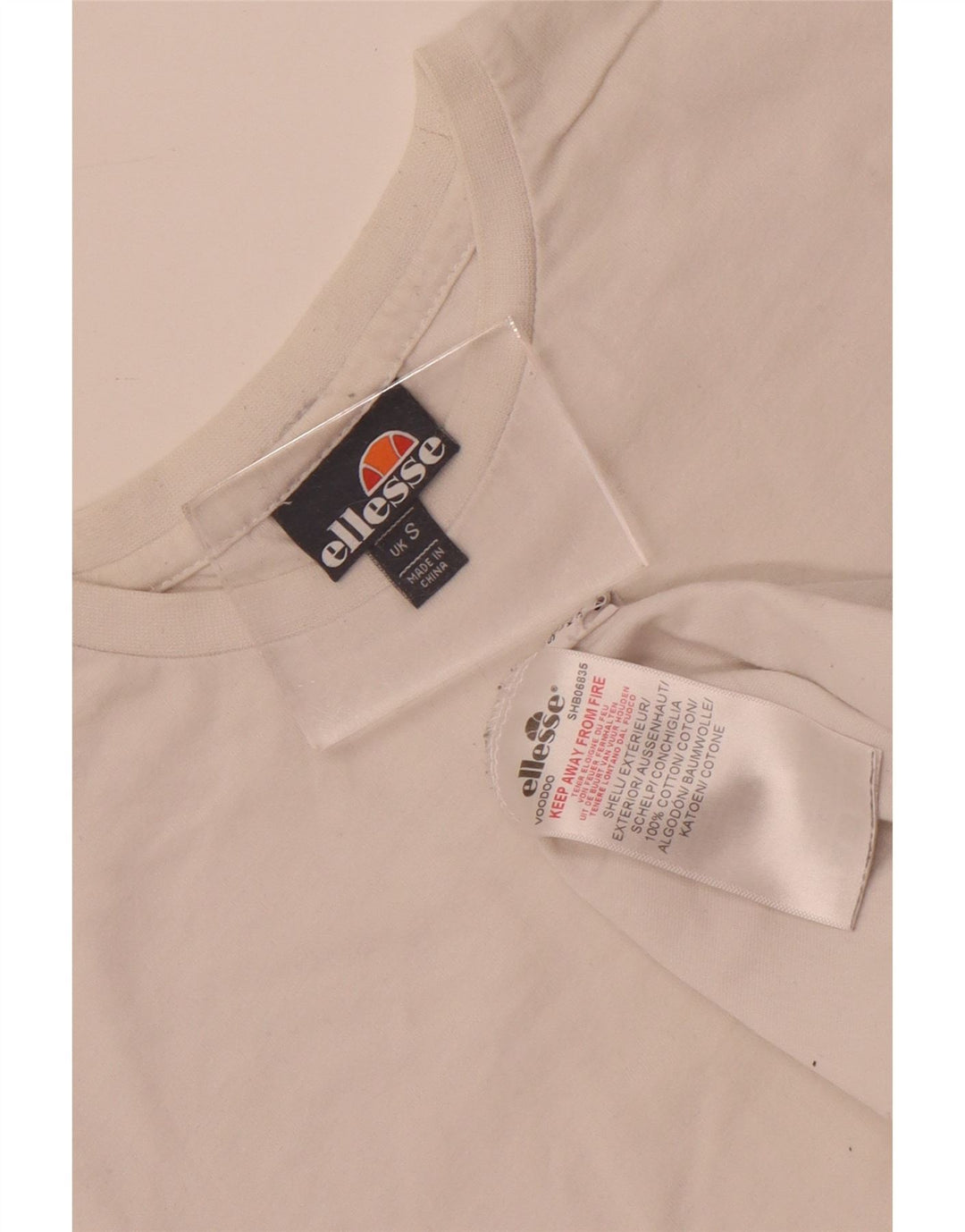 T-shirt da uomo Ellesse Top Small in cotone bianco