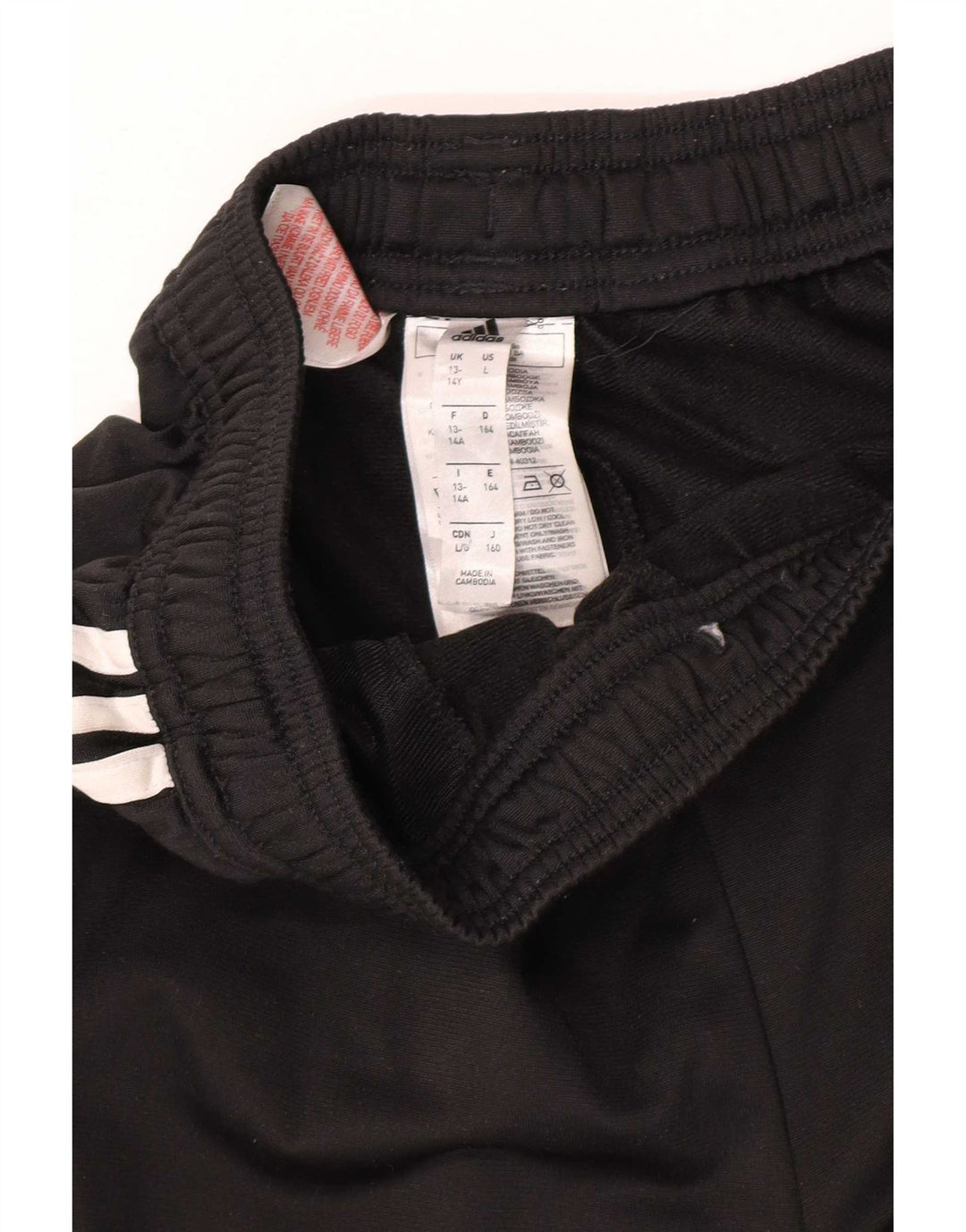 Pantaloni della tuta da ragazzo Adidas 13-14 anni in poliestere nero