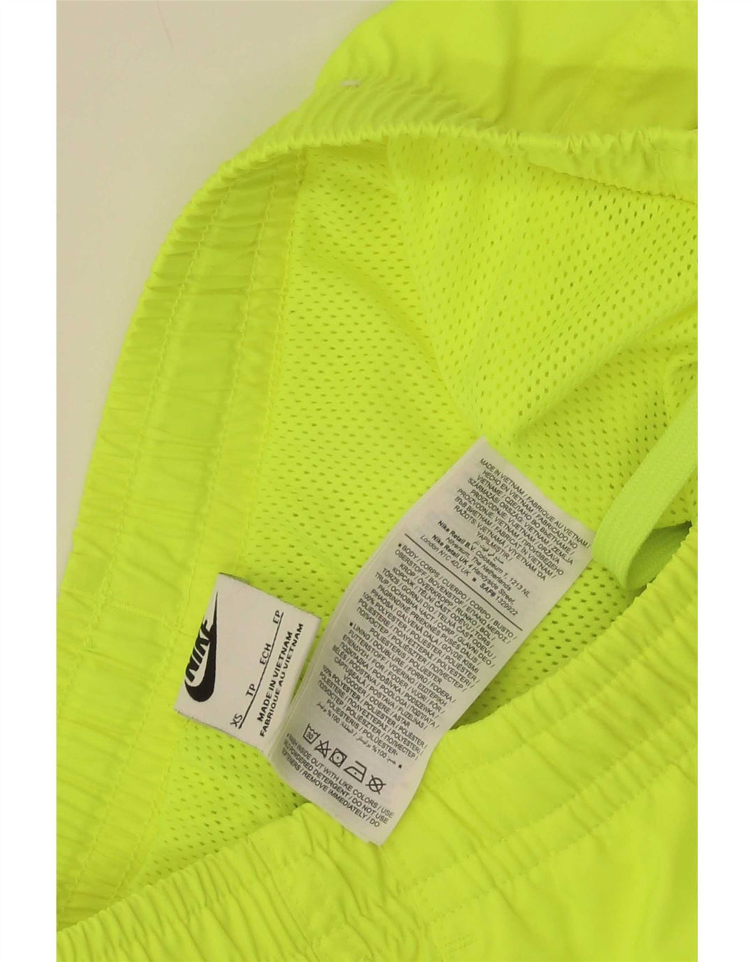 Pantaloncini sportivi grafici Nike da uomo XS in poliestere giallo