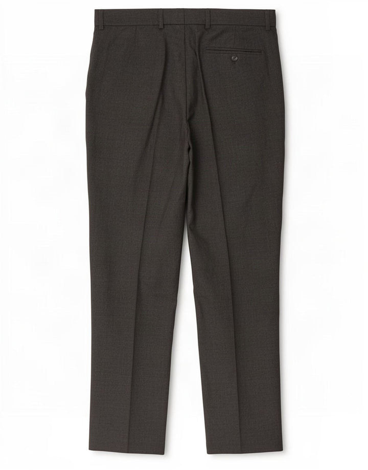 Pantaloni da abito dritti da uomo Marks & Spencer W34 L31 poliestere grigio
